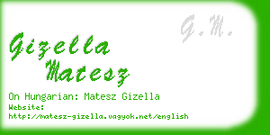 gizella matesz business card
